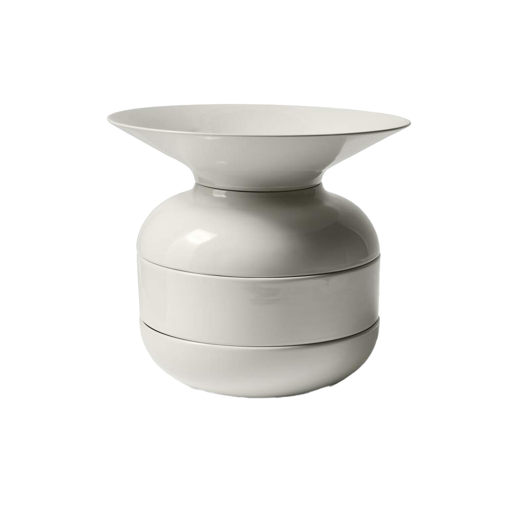 Terracotta - Glazed Ceramic Stackable Container.
