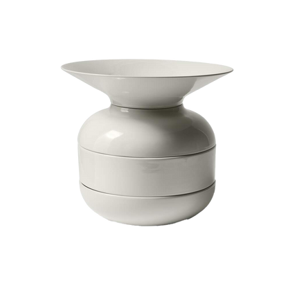 Terracotta - Glazed Ceramic Stackable Container.