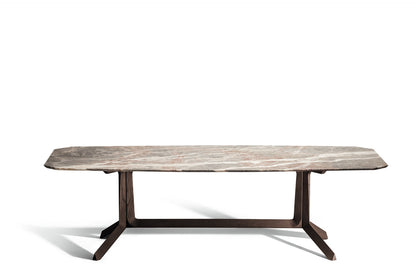 OTHELLO - Rectangular glass living room table.