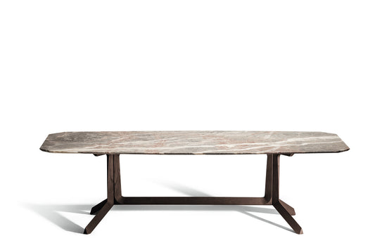 OTHELLO - Rectangular glass living room table.