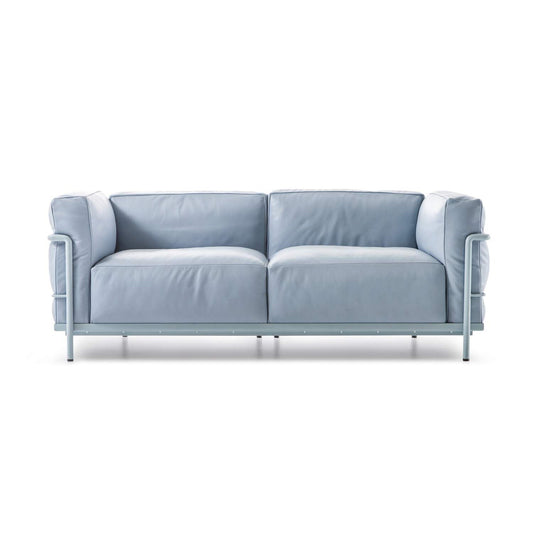 LC3 - 2-seater leather sofa.