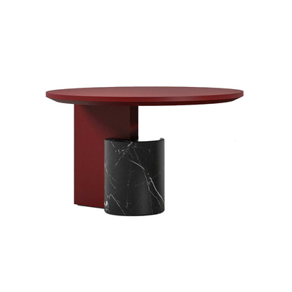Sengu Round Marble Low Table.