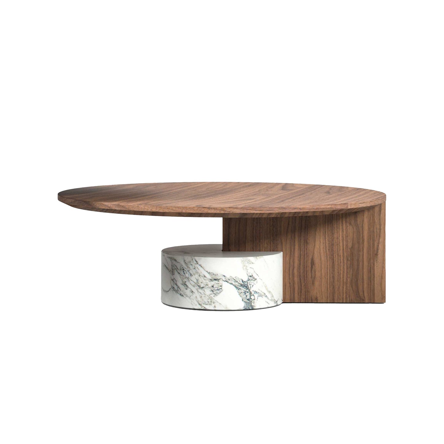 Sengu Round Marble Low Table.