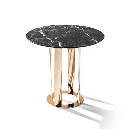 Boboli - Round Marble Top Coffee Table with Round Base