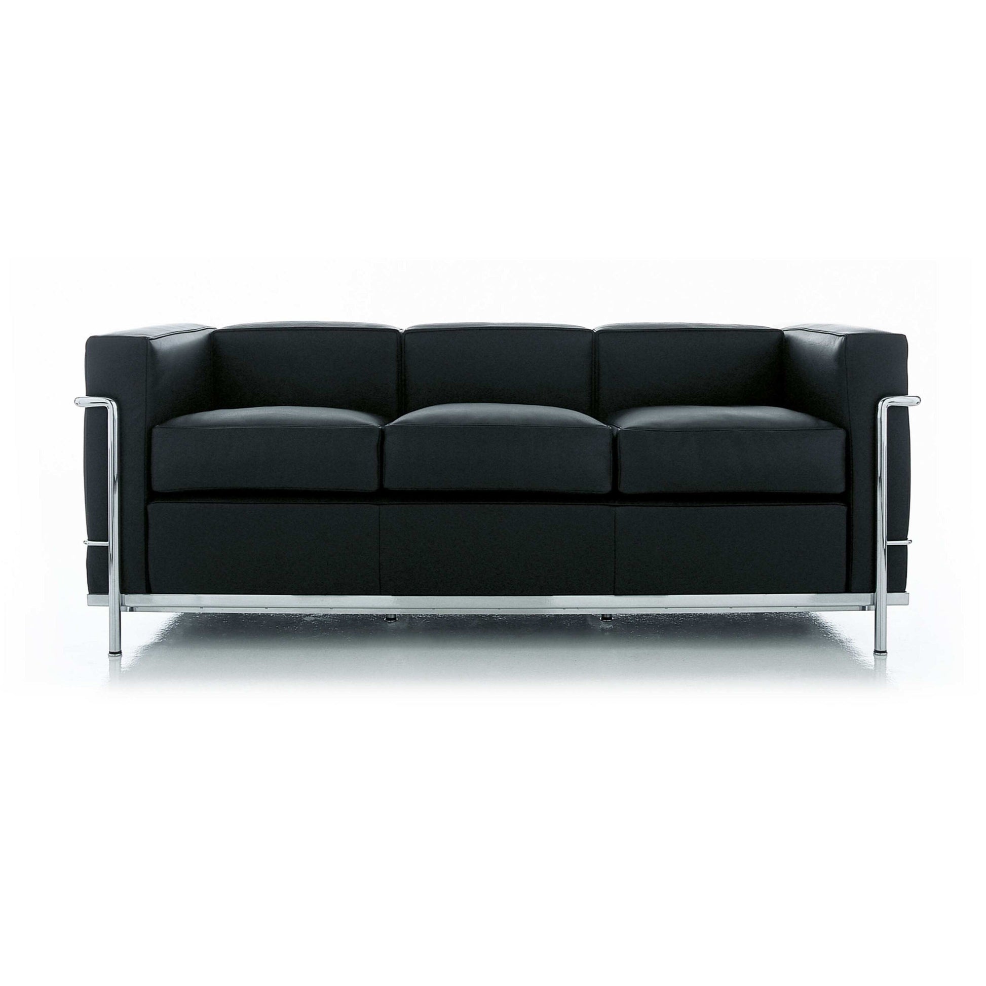 LC2 - 3-seater leather sofa.