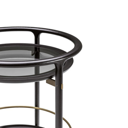 DUO - Wood and glass food trolley.