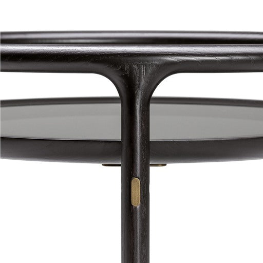 DUO - Wood and glass food trolley.