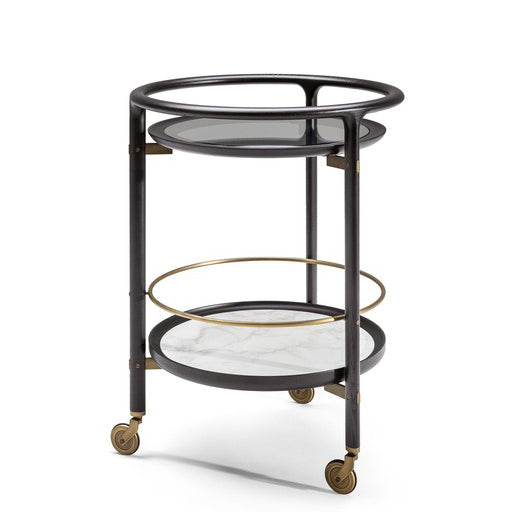 DUO - Wood and glass food trolley.