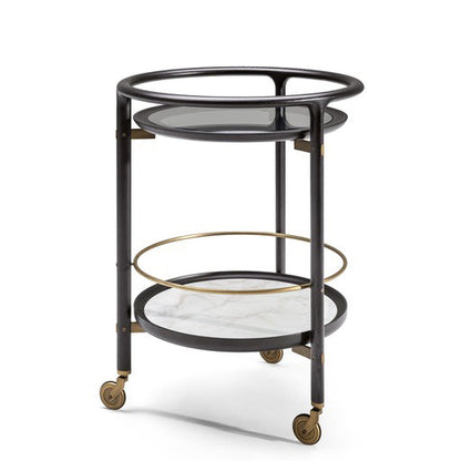DUO - Wood and glass food trolley.