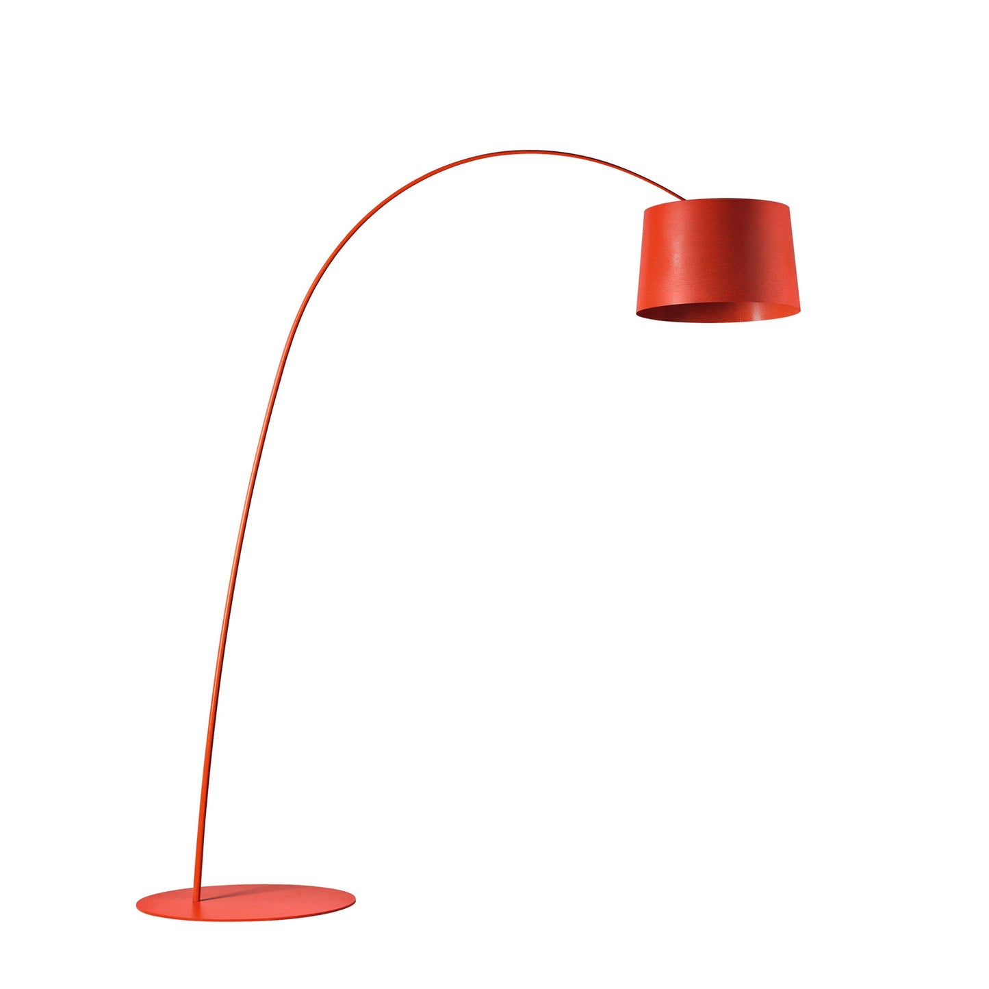 TWIGGY - Composite material arc floor lamp with metal base.