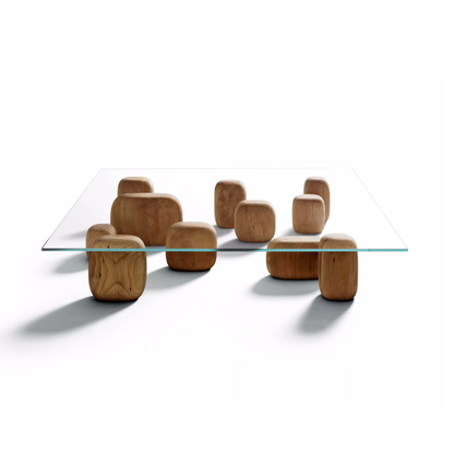 ISHI - Low square coffee table.
