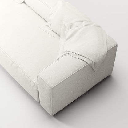 Decotique Grand 3-Seater Sofa Steam/White