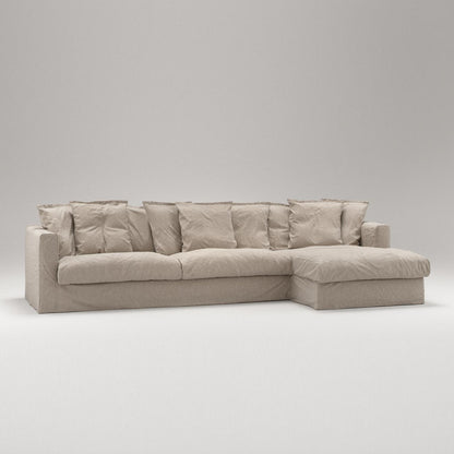 Decotique Le Grand Air 3-Seater Sofa Chaise Right Savage Linen
