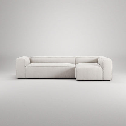 Decotique Grand 4-Seater Sofa Divan Right Steam/ White