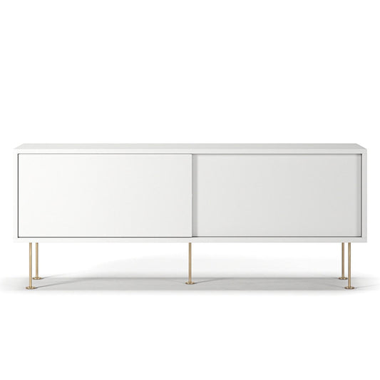 Decotique Vogue TV Bench with Legs 136 White/Brass