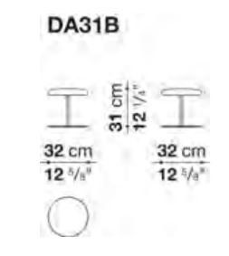 [Additional components] Service table armrest - with upholstery Ø 32 cm for Dock Sofas