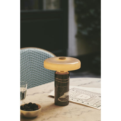 Design By Us Trip No. 2 Portable Lamp Moss Marble/ Amber