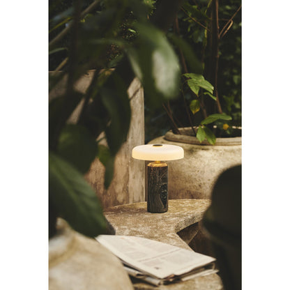 Design By Us Trip No. 2 Portable Lamp Moss Marble/ Amber
