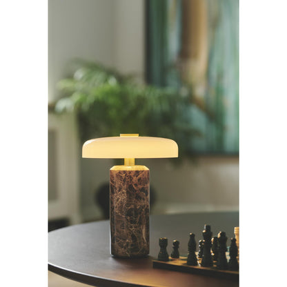 Design By Us Trip Portable Lamp Burgundy Marble/Glossy Opal