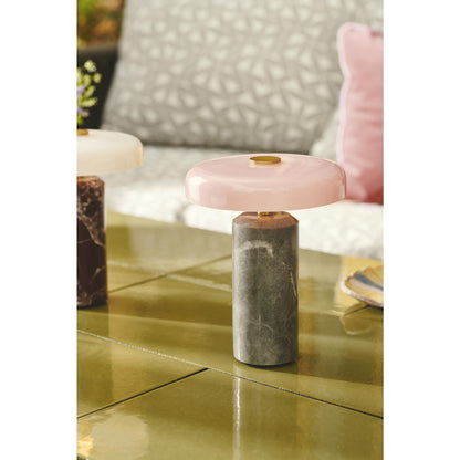Design By Us Trip Portable Lamp Carrara Marble/Glossy Opal