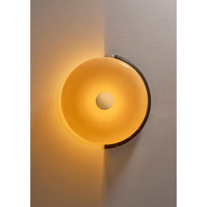 Design By Us Trip Wall Lamp Carrara Marble/Glossy Opal