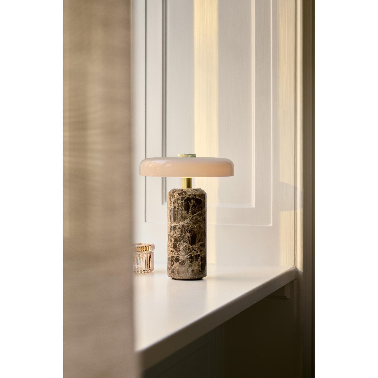 Design By Us Trip No. 2 Portable Lamp Moss Marble/ Amber
