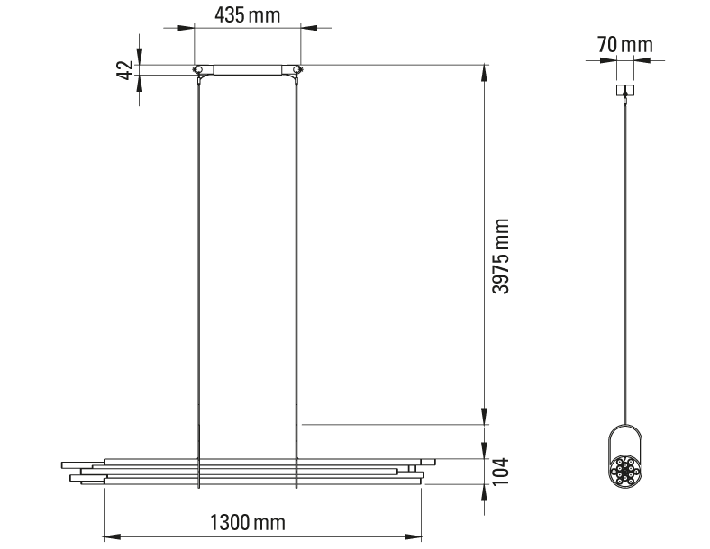 NL12 - Borosilicate glass pendant lamp (Request Info).