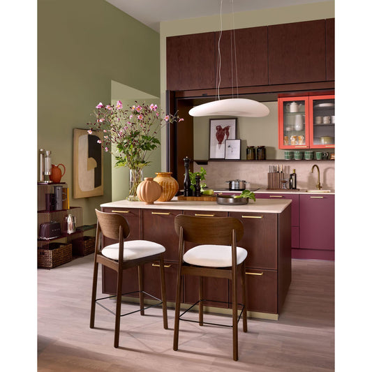 Decotique Elephant Bar Stool Natural Oak/Brown Leather