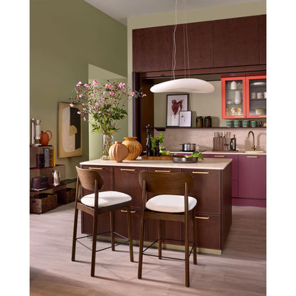 Decotique Elephant Bar Stool Natural Oak/Black Leather