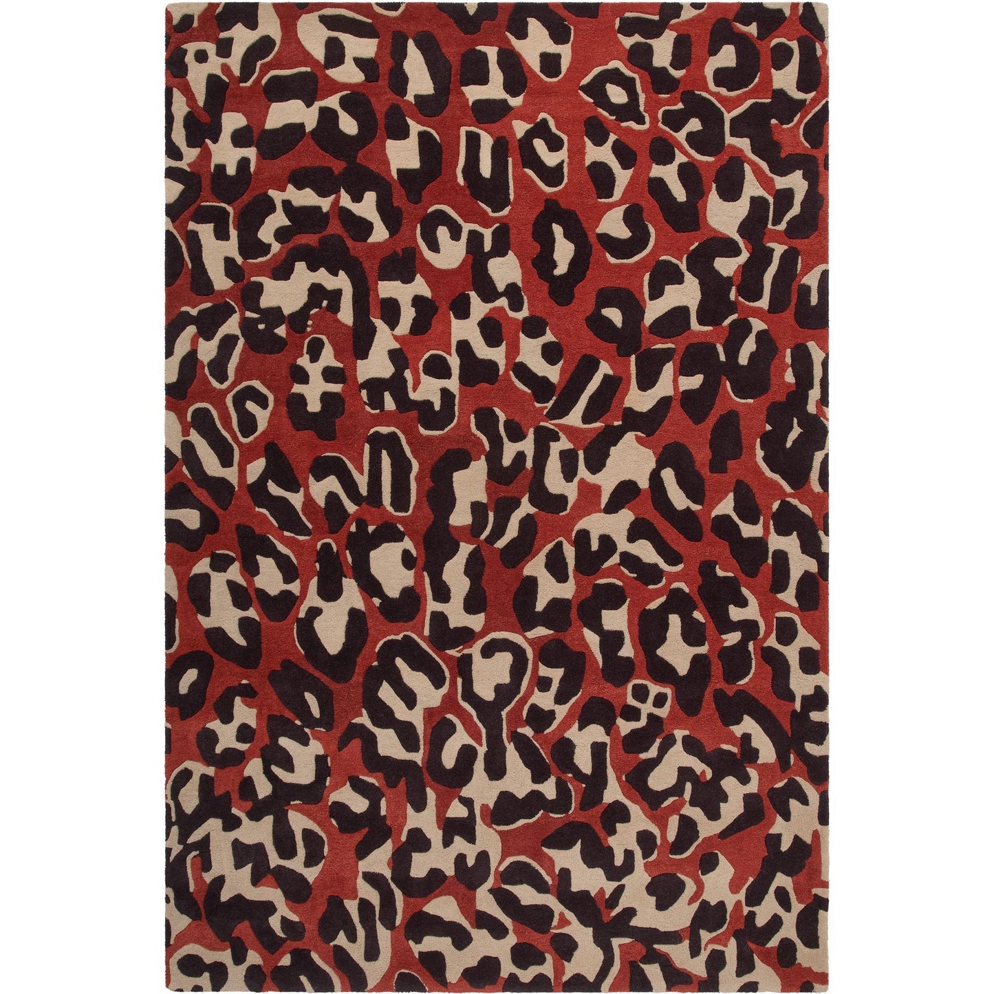 Decotique Leopard Rug 300x400 cm Red