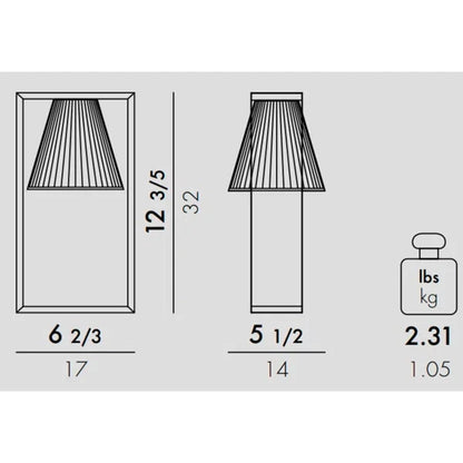 Light-Air Transparent Table Lamp.