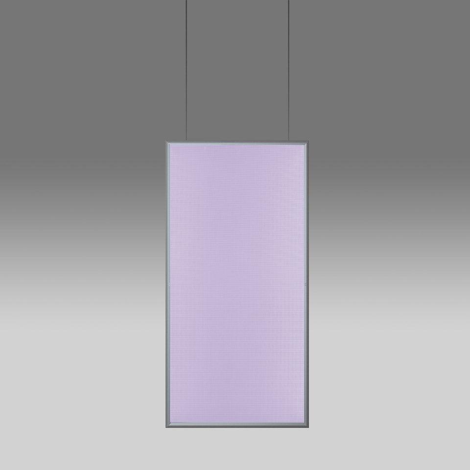 Discovery Space Rectangular Suspension Lamp.
