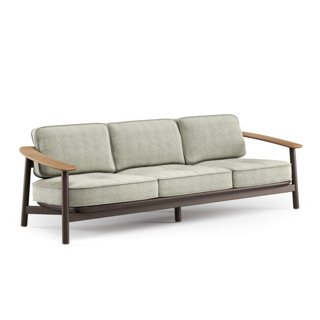 Twins 3-seater sofa Alu-Teak (Request Info).