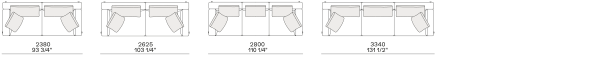 BRERA Divano - Poliform Technical Drawing