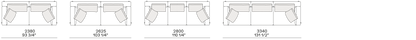 BRERA Divano - Poliform Technical Drawing