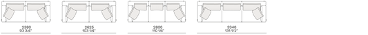 BRERA Divano - Poliform Technical Drawing
