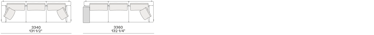 BRERA Divano Composto - Poliform Technical Drawing