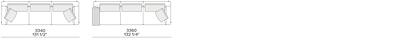 BRERA Divano Composto - Poliform Technical Drawing
