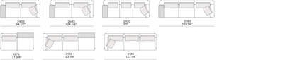 BRERA Divano Sx Dx - Poliform Technical Drawing