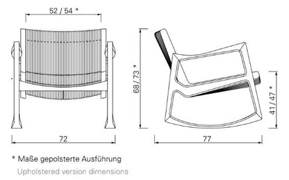 EUVIRA - Rocking armchair with armrests (Request Info).