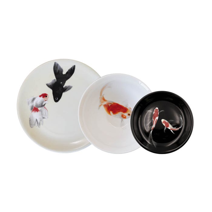 THE WHITE SNOW KINGYO - TABLE SET (Request Info).