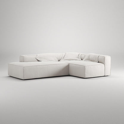 Decotique Grand 3-Seater Lounge Sofa Open End Left Steam/ White