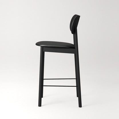 Decotique Elephant Bar Stool Black/ Black Leather