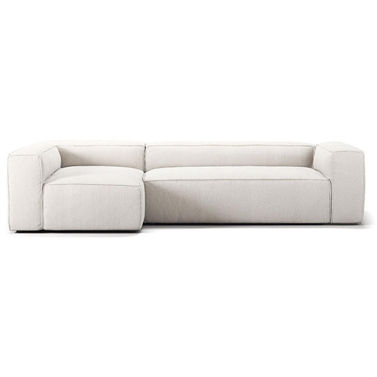 Decotique Grand 4-Seater Sofa Divan Left Steam/ White