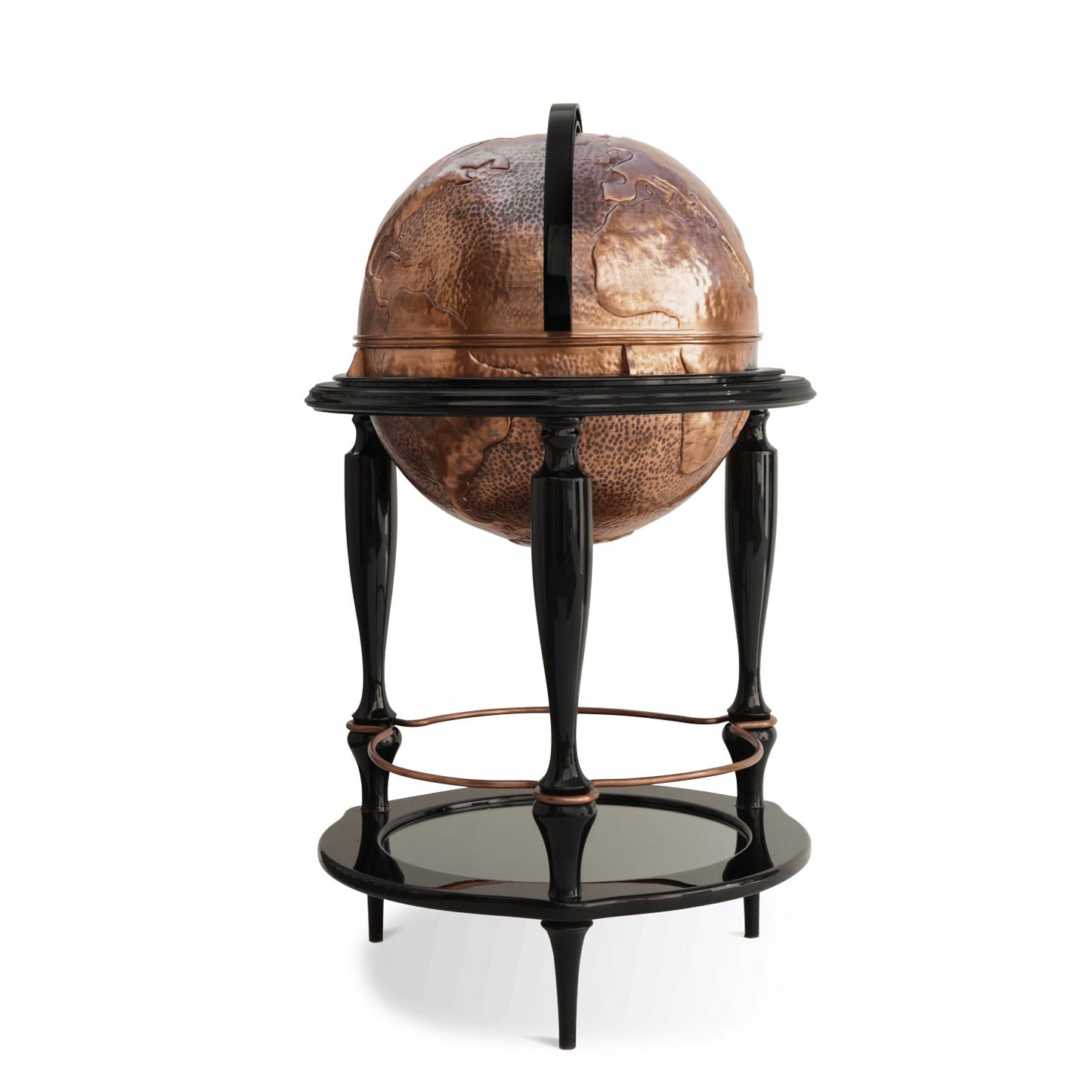 EQUATOR GLOBE - Copper bar cabinet.