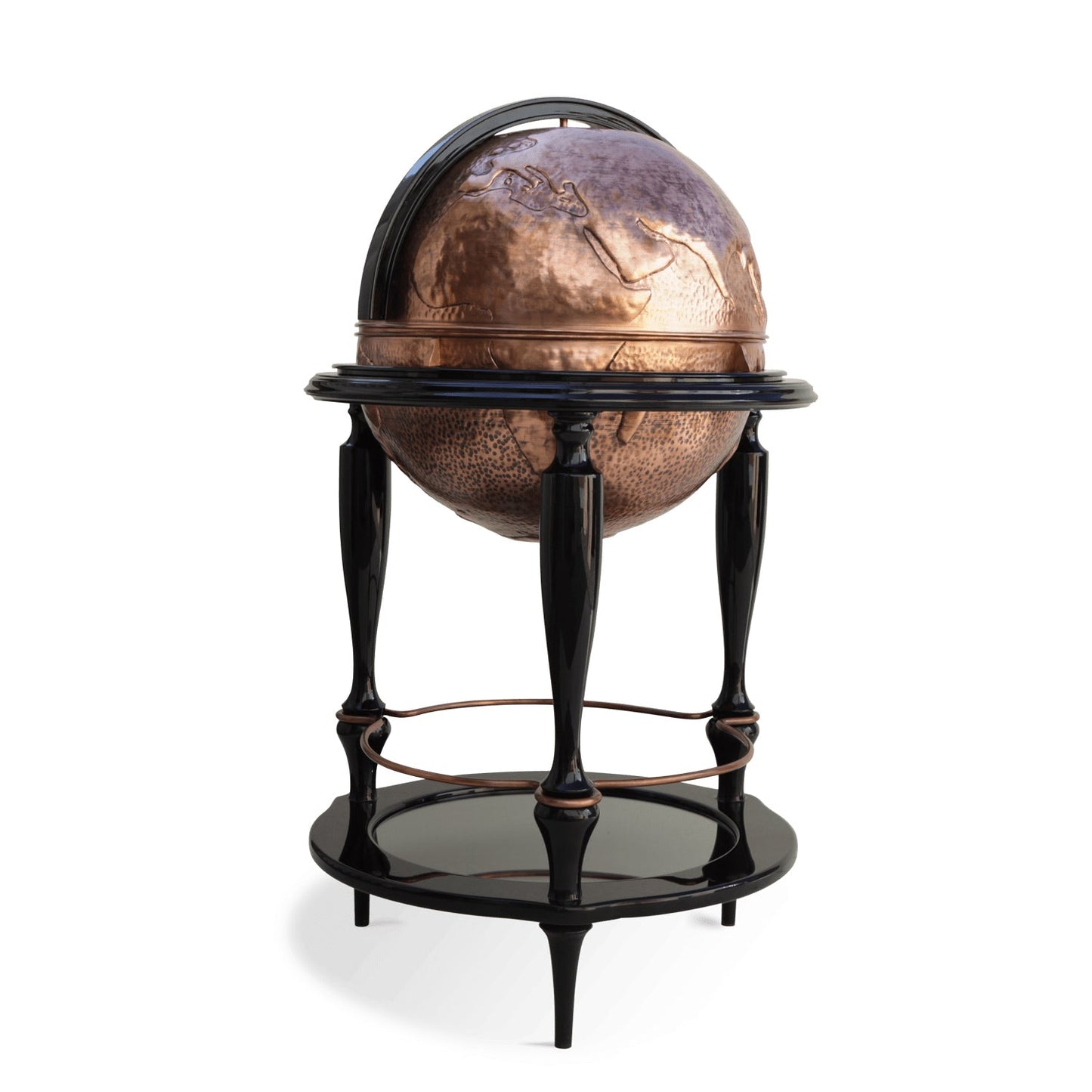 EQUATOR GLOBE - Copper bar cabinet.
