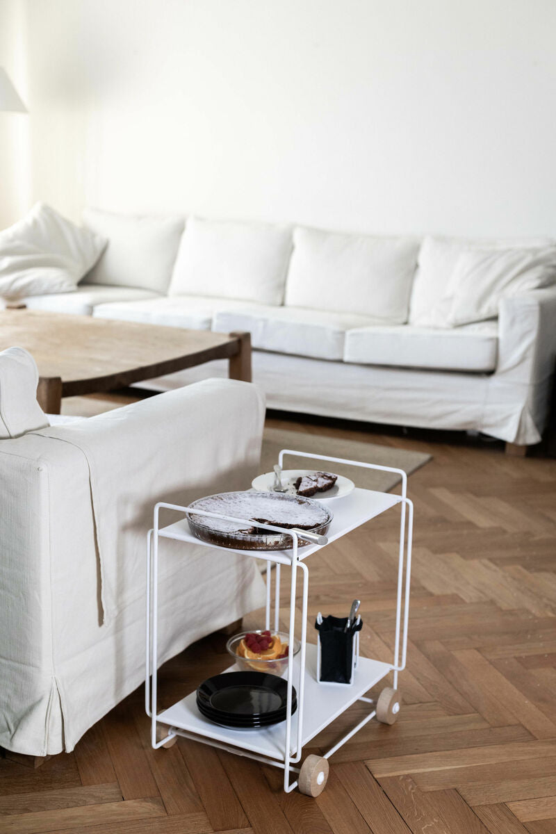 Tampere serving trolley, white