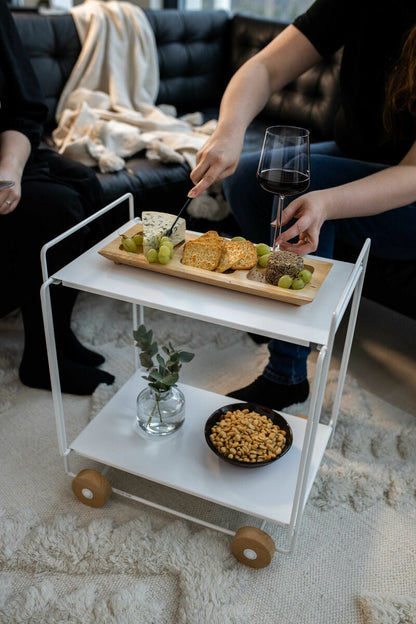 Tampere serving trolley, white