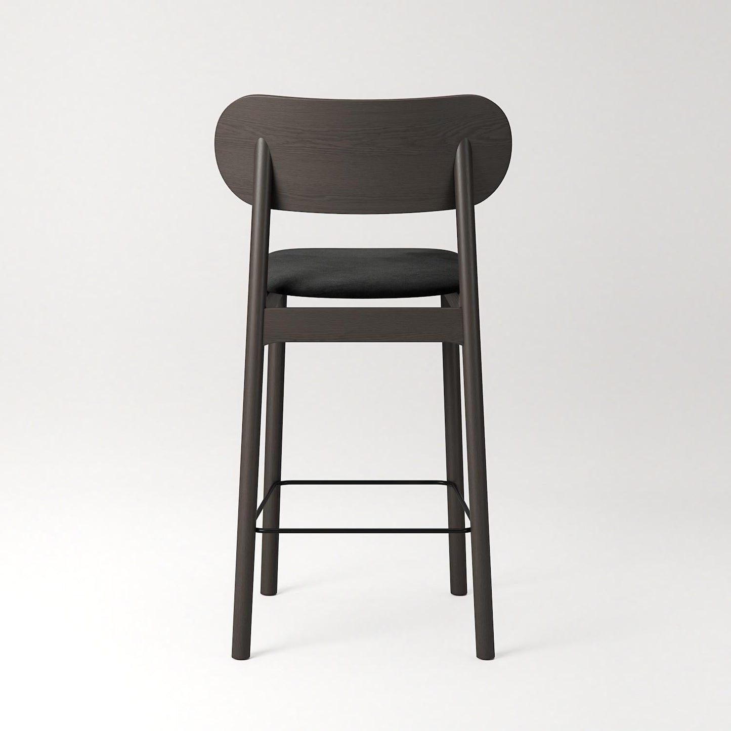 Decotique Elephant Bar Stool Dark Oak/Black Velvet