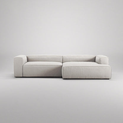 Decotique Grand 3-Seater Sofa Chaise Longue Right Moonwhite